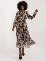 Sukienka DHJ SK model 20105232 czarno beżowy - FPrice