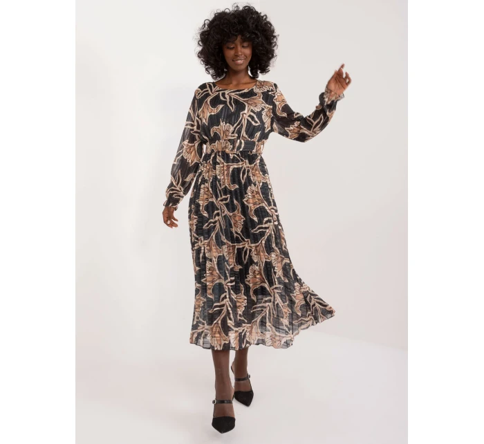 Sukienka DHJ SK model 20105232 czarno beżowy - FPrice