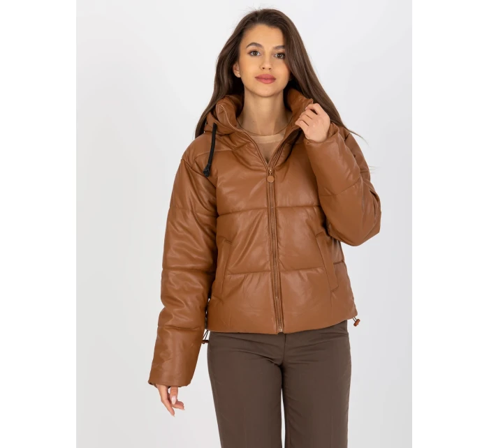 Dámska bunda NM KR H 923 svetlo hnedá