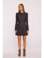 M884 Džínsové šaty - grafitové