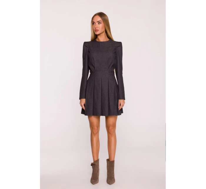 M884 Džínsové šaty - grafitové