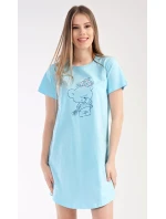 Dámská noční košile s krátkým rukávem Méďa s model 18728719 - Vienetta Dámská noční košile s krátkým rukávem Méďa s model 18728719 - Vienetta