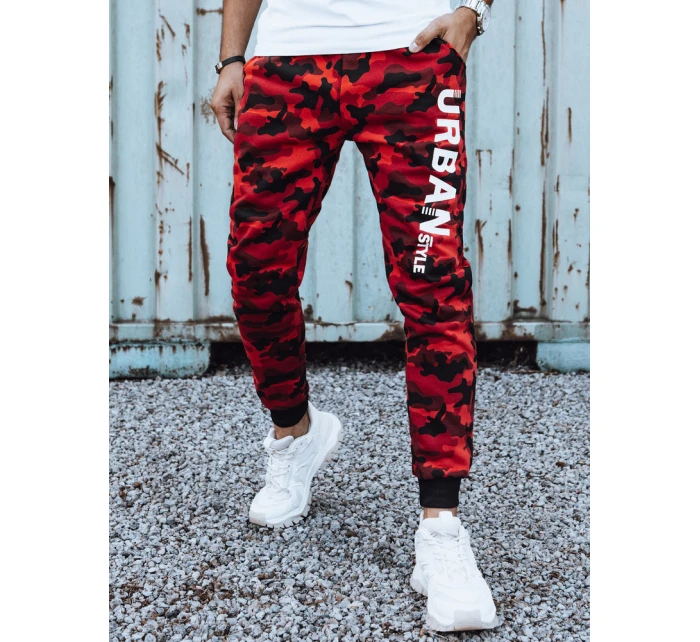 Pánské tepláky s potiskem moro červené Dstreet model 21980070 - FashionStreet