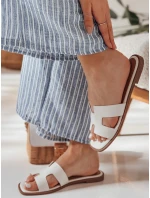 CLASSROT dámske žabky s vrúbkovaným chrbtom biele FashionStreet ZY0885 CLASSROT dámske žabky s vrúbkovaným chrbtom biele FashionStreet ZY0885