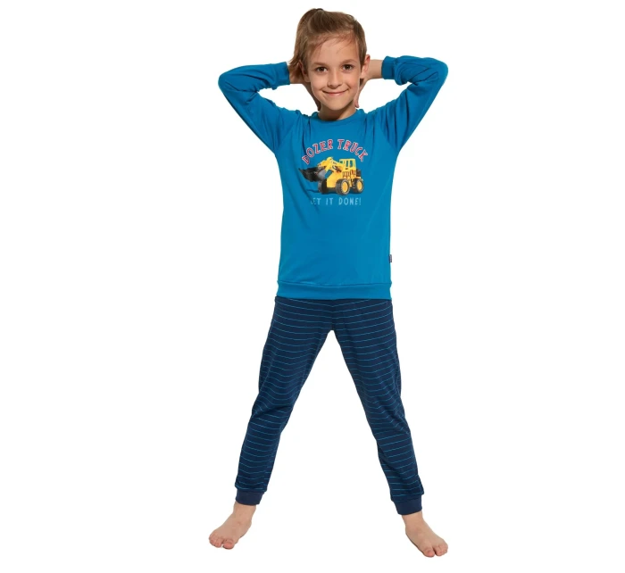 Chlapčenské pyžamo 478/117 Nákladné auto s buldozérom - CORNETTE Chlapčenské pyžamo 478/117 Nákladné auto s buldozérom - CORNETTE