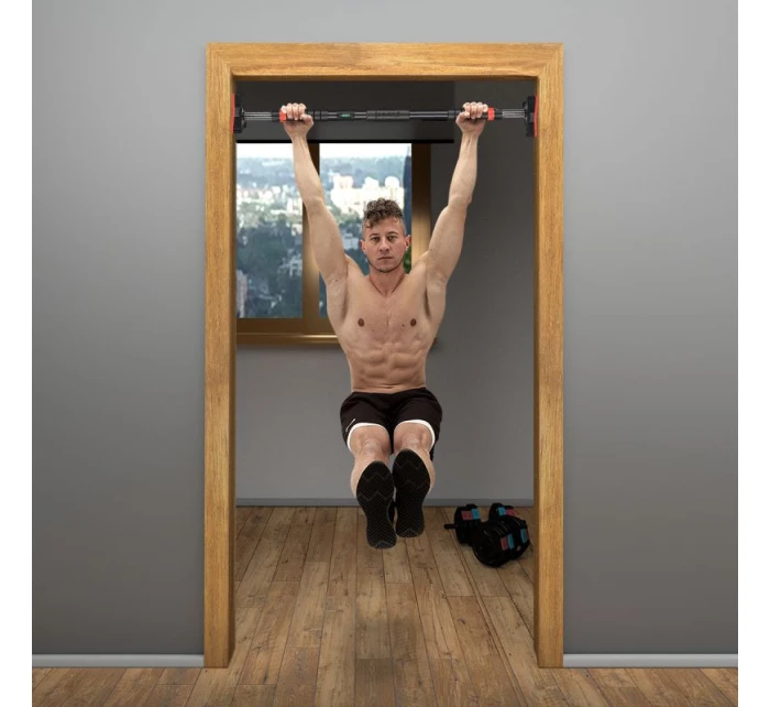 Posilňovacia tyč HMS DD401 s rovnou šírkou 98-133 cm