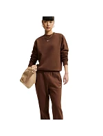 Dámské kalhoty Studio Fleece Medium hnědé,  dámské model 22340087 - NIKE