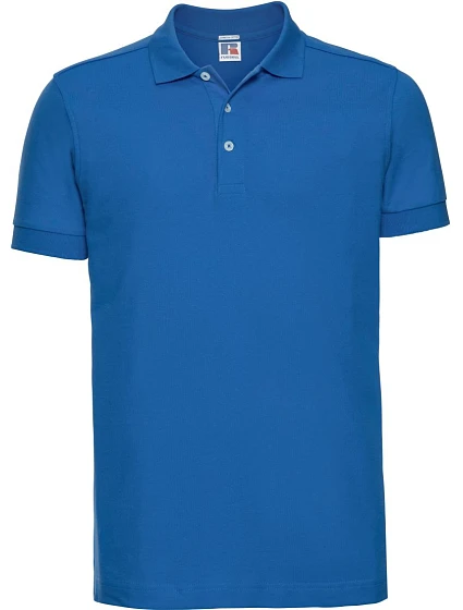 Russell Athletic 566M Pánske elastické polo tričko z piké 10.566M azúrovo modré Russell Athletic 566M Pánske elastické polo tričko z piké 10.566M azúrovo modré