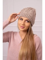 Dámská čepice Kalina model 21798585 tmavě béžová - K-Fashion