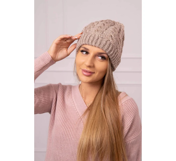 Dámská čepice Kalina model 21798585 tmavě béžová - K-Fashion
