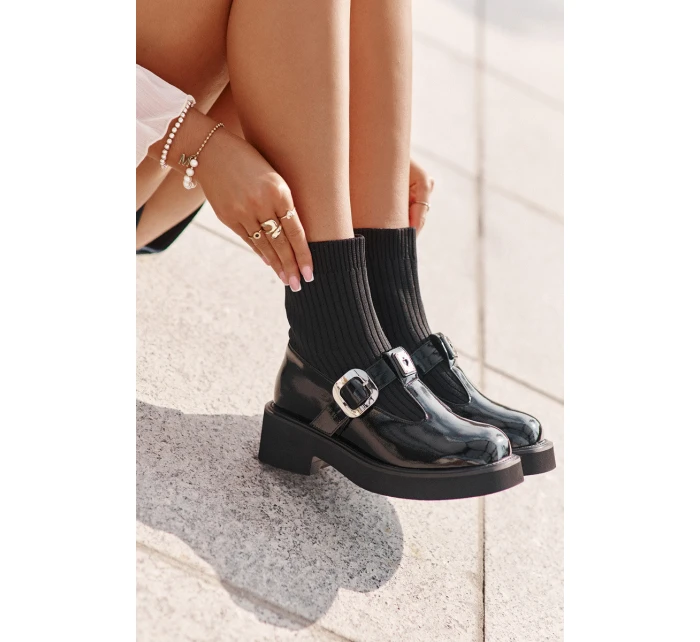 Lakované Boty Se A Přezkou Černé model 21671876 - S.Barski