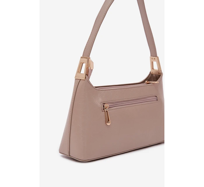 Kožená kabelka z eko kůže tmavě béžová model 22111564 - Flora&Co