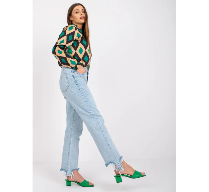 Blúzka DHJ BZ 15256.53P čierna a zelená Blúzka DHJ BZ 15256.53P čierna a zelená