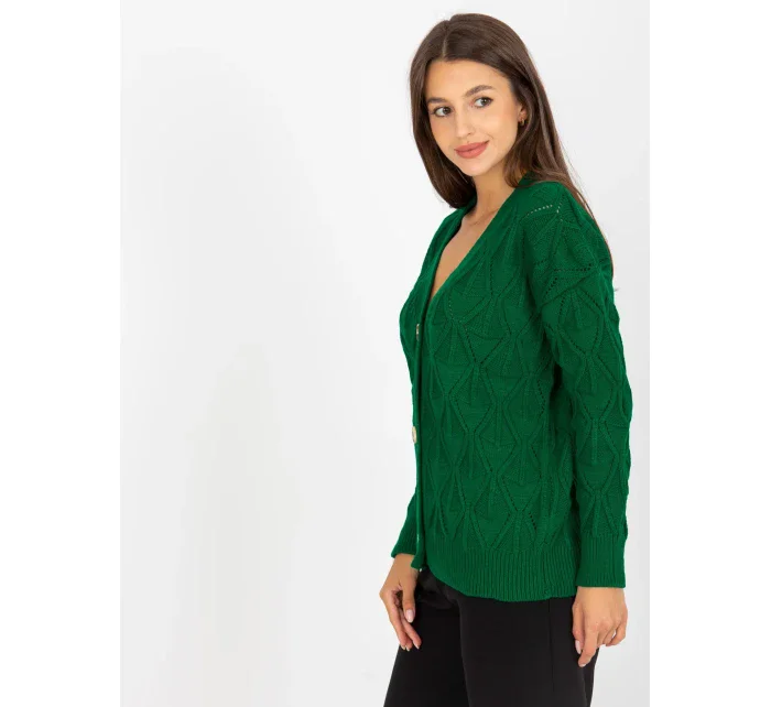 Dámsky sveter LC SW 8035 tmavo zelený