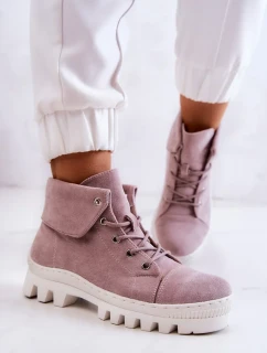 Semišové boty Trapper Tiered Světle fialová Dalles