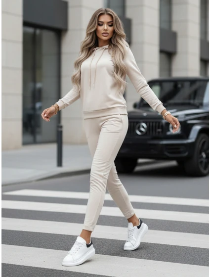 Dámská tepláková souprava MIGEL light beige Dstreet model 21980350 - FashionStreet