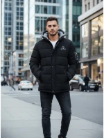 Pánská zimní bunda s kapucí černá Dstreet model 21993599 - FashionStreet