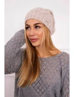 Fleecová čepice  light beige model 18750373 - K-Fashion