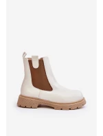 Botki Sztyblety Damskie Na Zamek Białe Ramhel