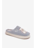 Fotrnné pantofle s medvídkem modré Noralie