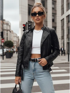 dámská kožená bunda ramones černá Dstreet model 21974131 - FashionStreet