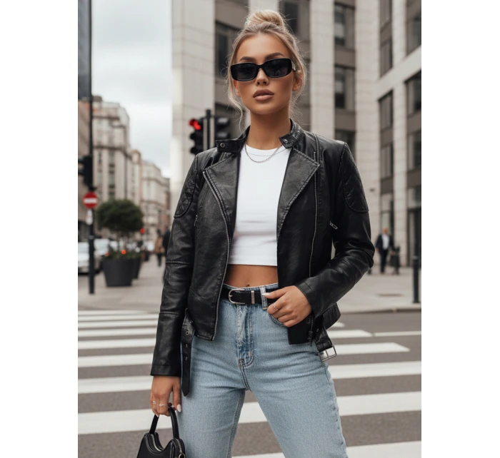 dámská kožená bunda ramones černá Dstreet model 21974131 - FashionStreet