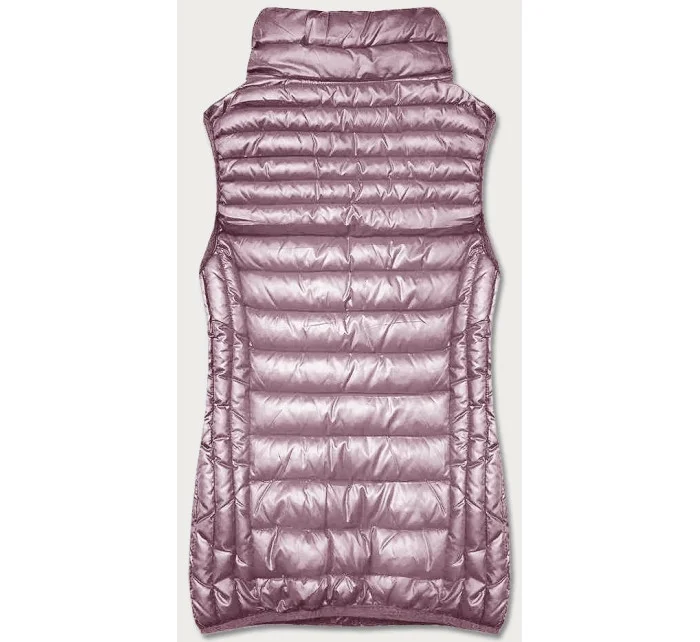 Růžová dámská vesta se stojáčkem model 19586893 - S'WEST