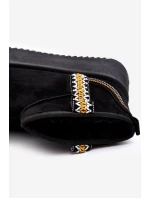 Sněhule Na Platformě S Vzorem Černé model 21645925 - Boto