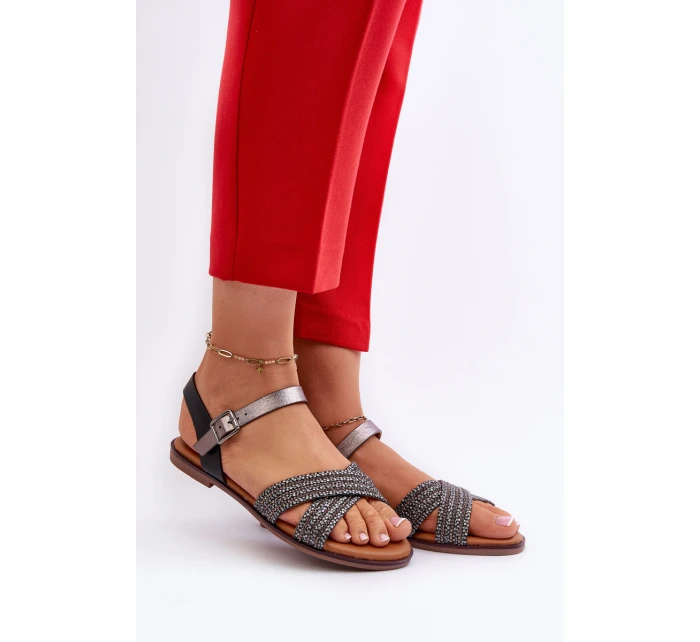 Dámské Ploché Sandály model 21660404 Černé - S.Barski