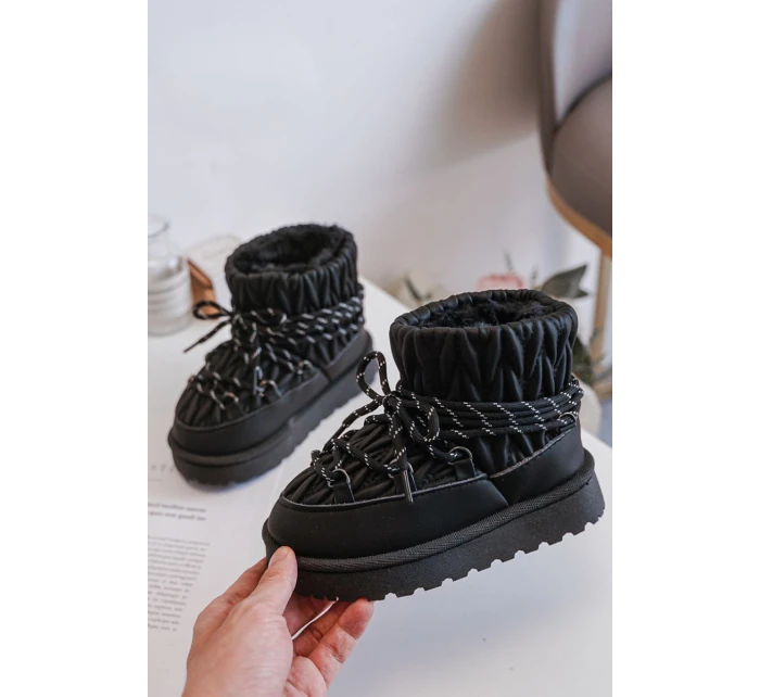 Dětské Zimní Boty S Kožíškem Černé model 21680341 - Boto Dětské Zimní Boty S Kožíškem Černé model 21680341 - Boto