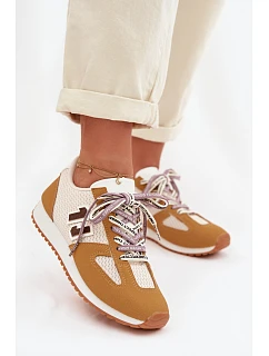 Dámské Tenisky s Ozdobným Šněrováním Žluté Henira