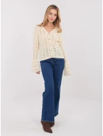Sweter PM SW model 21821354 jasny beżowy - FPrice Sweter PM SW model 21821354 jasny beżowy - FPrice