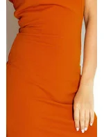 Dámske spoločenské šaty - SAF-53-23 - Horčicová