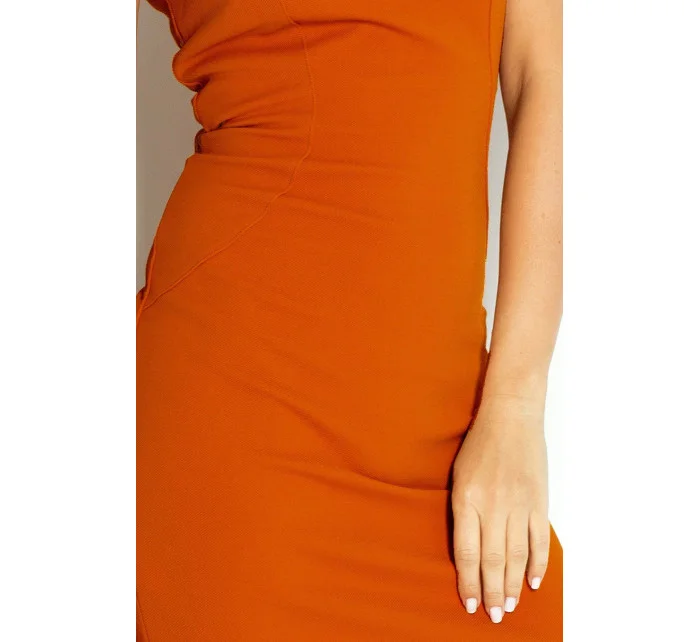 Dámske spoločenské šaty - SAF-53-23 - Horčicová