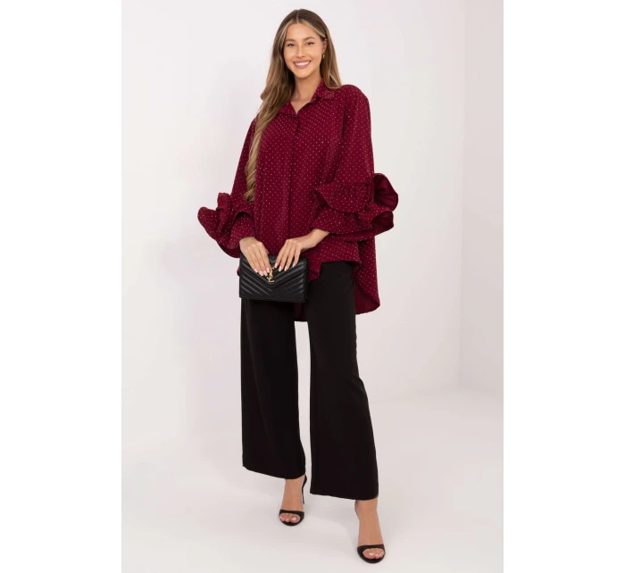 Košeľa s dlhým rukávom model 222148 Taliansko Moda Košeľa s dlhým rukávom model 222148 Taliansko Moda