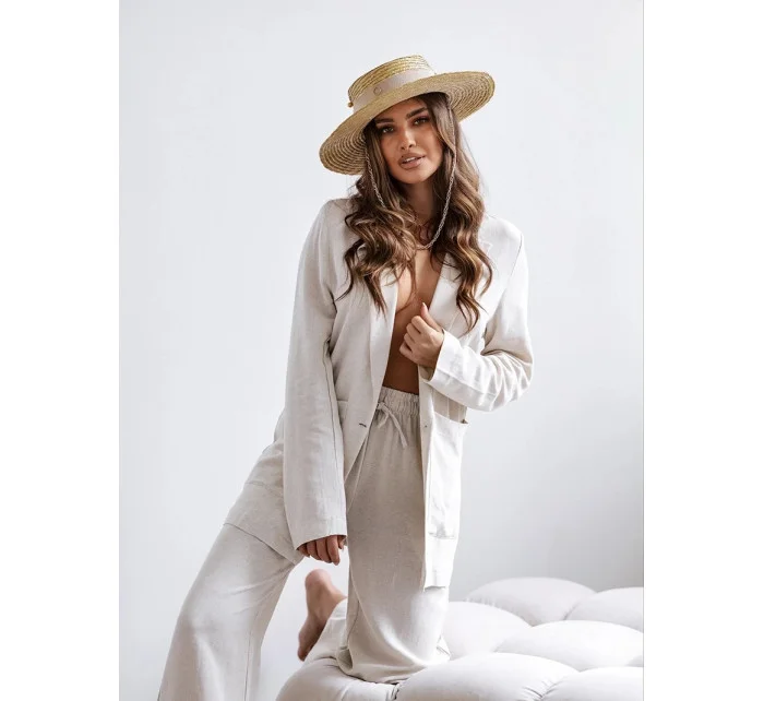 Béžový dámský oblek se model 19673956 - Moon