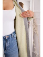 Dvojfarebná bunda s kapucňou žltá+sivá Dvojfarebná bunda s kapucňou žltá+sivá