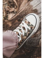 Dětské vysoké tenisky s zipem Béžová a zelená Filemon