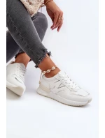 Dámské bílé tenisky z ekokože model 21657592 - Boto Dámské bílé tenisky z ekokože model 21657592 - Boto