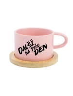 DALŠÍ NA PIČU DEN - růžový hrníček makronka 200 ml