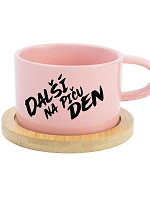 DALŠÍ NA PIČU DEN - růžový hrníček makronka 200 ml