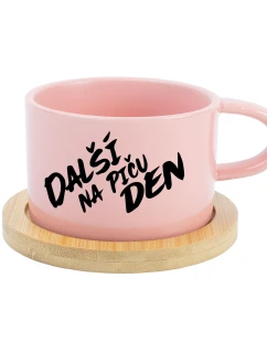 DALŠÍ NA PIČU DEN - růžový hrníček makronka 200 ml