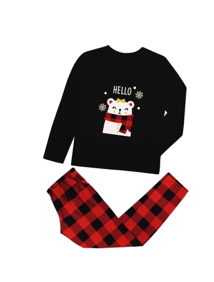 Dámske pyžamo 165/034 čierne s medveďom - Karol Dámske pyžamo 165/034 čierne s medveďom - Karol