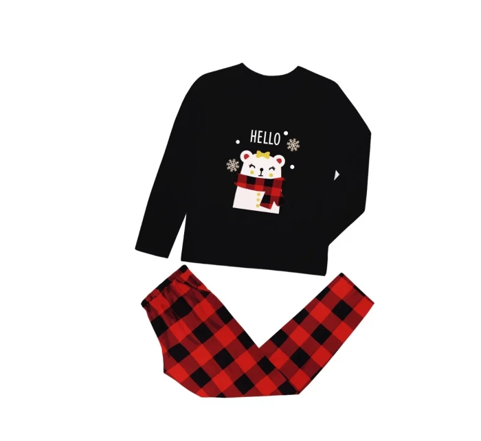 Dámske pyžamo 165/034 čierne s medveďom - Karol Dámske pyžamo 165/034 čierne s medveďom - Karol