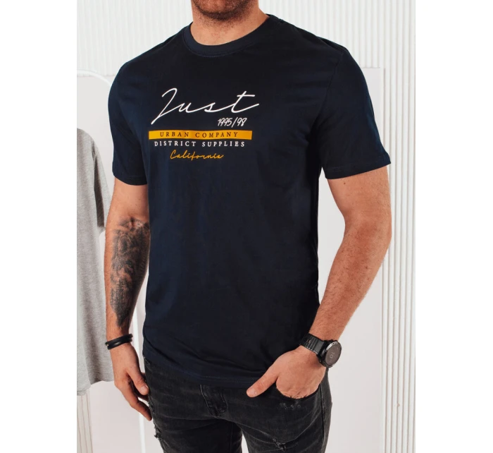 Pánské tmavě modré tričko s potiskem Dstreet model 21973843 - FashionStreet