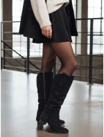 Dámské semišové černé kozačky Dstreet model 21994973 - FashionStreet