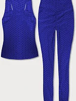 Súprava športového topu a legín v modrej farbe (YW88037-9)