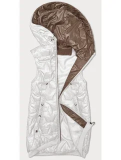 Dámska vesta v perleťovej farbe so sťahovacím lemom S'West (B8240/B8342-9)