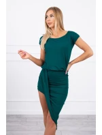 Sukienka asymetryczna ciemno zielona Sukienka asymetryczna ciemno zielona