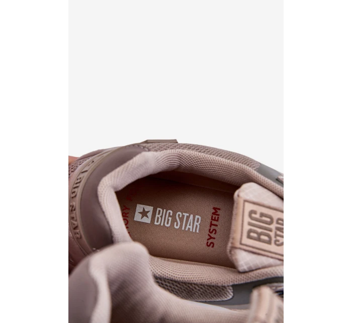Męskie Lekkie Sneakersy Memory Foam System Big Star LL174151 Beżowe